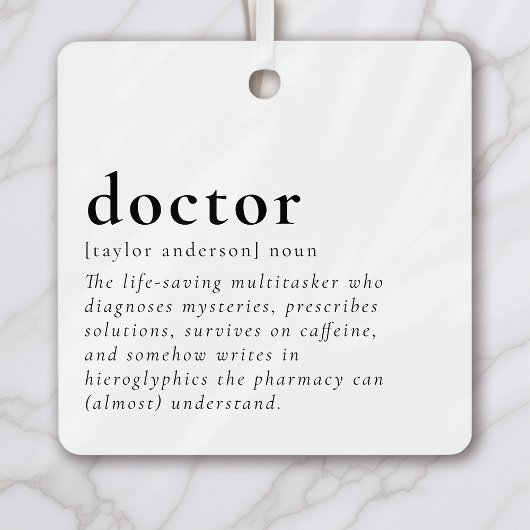 Funny Doctor Metalen Ornament