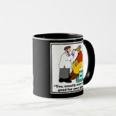 Funny Doctor Mok of Optometrist Mok - Wortel Comic (Voorkant rechts)