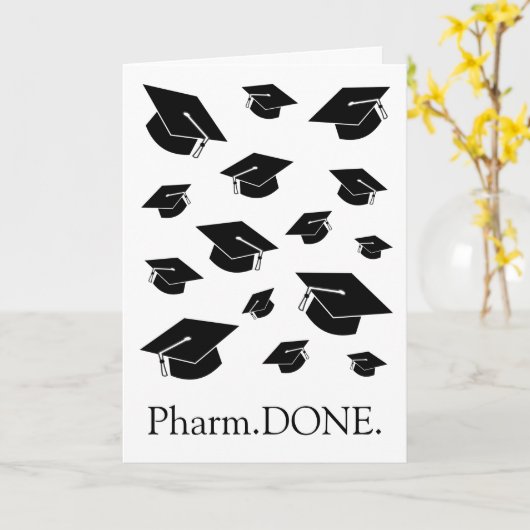 Funny Doctor of Pharmacy (PharmD) Afstuderen Kaart (Gele Bloem)