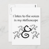 Funny Doctor of verpleegsters T-shirts en geschenk Briefkaart (Voorkant / Achterkant)