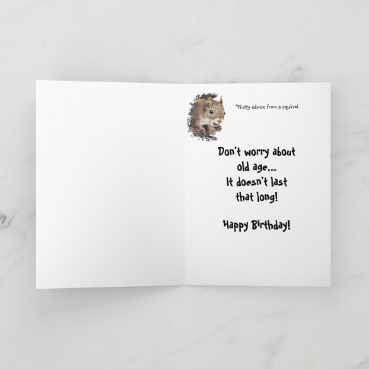 Funny DOCTOR Old Age Birthday Squirrel Advocate Kaart (Binnen)
