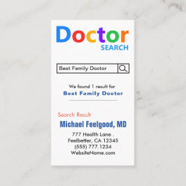 Funny Doctor Search Adverteren  Visitekaartje
