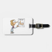 Funny Doctor Teaching Foot Anatomy Bagagelabel (Voorkant horizontaal)