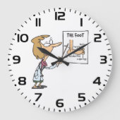 Funny Doctor Teaching Foot Anatomy Grote Klok (Voorkant)
