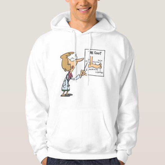 Funny Doctor Teaching Foot Anatomy Hoodie (Voorkant)