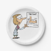 Funny Doctor Teaching Foot Anatomy Papieren Bordje (Voorkant)