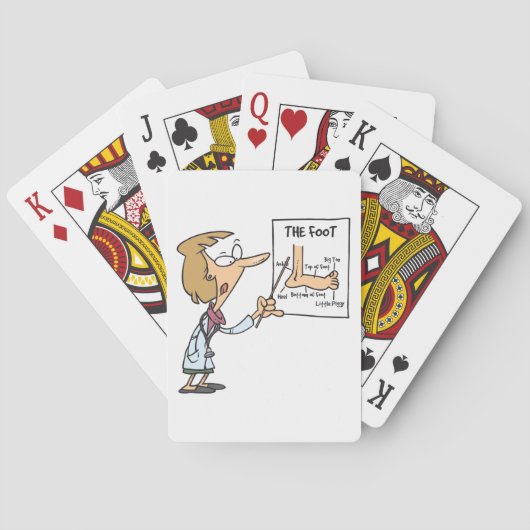 Funny Doctor Teaching Foot Anatomy Pokerkaarten (Achterkant)
