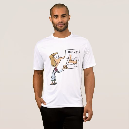 Funny Doctor Teaching Foot Anatomy T-shirt (Voorkant volledig)