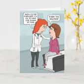 Funny Doctor Wine Advice Kaart (Gele Bloem)