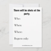 Funny Doctors & Verpleegkundigen Party Uitnodiging (Achterkant)