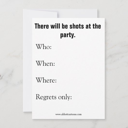 Funny Doctors & Verpleegkundigen Party Uitnodiging (Achterkant)