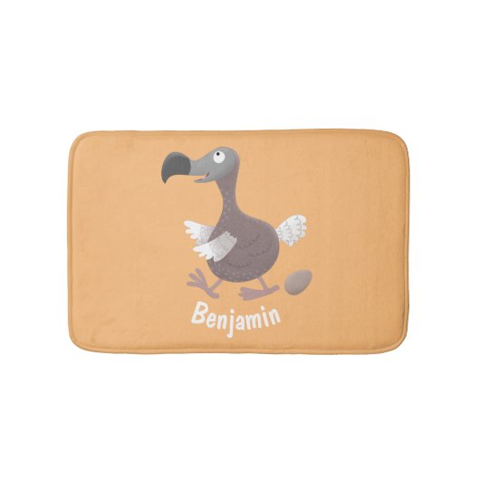 Funny dodo bird cartoon illustratie badmat (Voorkant)
