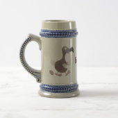 Funny dodo bird cartoon illustratie bierpul (Links)