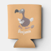 Funny dodo bird cartoon illustratie blikjeskoeler (Achterkant)