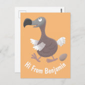 Funny dodo bird cartoon illustratie briefkaart (Voorkant / Achterkant)