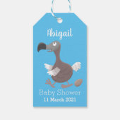 Funny dodo bird cartoon illustratie cadeaulabel (Achterkant)