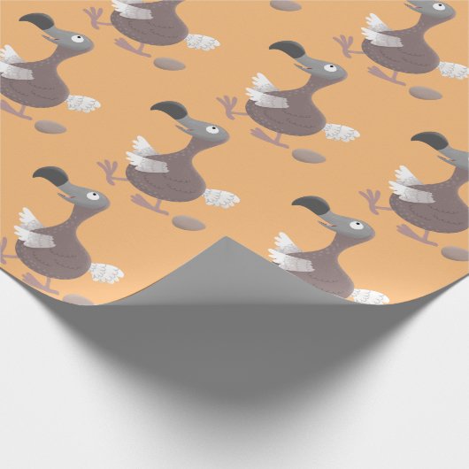 Funny dodo bird cartoon illustratie cadeaupapier (Hoek)