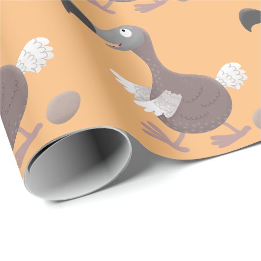Funny dodo bird cartoon illustratie cadeaupapier (Rol Hoek)