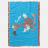 Funny dodo bird cartoon illustratie deken (Voorkant Verticaal)