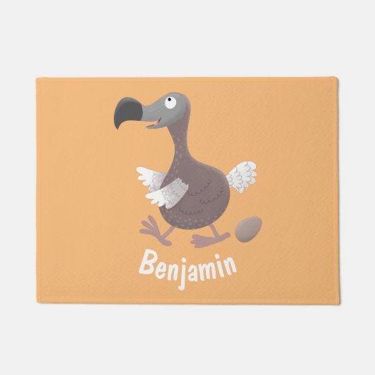 Funny dodo bird cartoon illustratie deurmat (Voorkant)