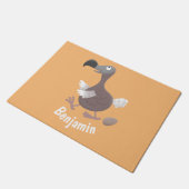 Funny dodo bird cartoon illustratie deurmat (Schuin)