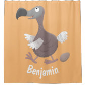 Funny dodo bird cartoon illustratie douchegordijn (Voorkant)