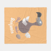 Funny dodo bird cartoon illustratie fleece deken (Voorkant (Horizontaal))
