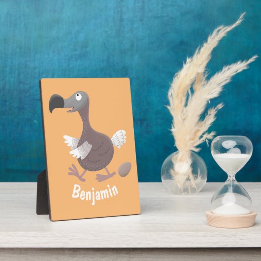 Funny dodo bird cartoon illustratie fotoplaat (Zijkant)