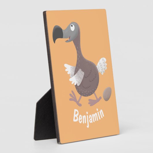 Funny dodo bird cartoon illustratie fotoplaat (Zijkant)