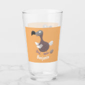 Funny dodo bird cartoon illustratie glas (Voorkant)