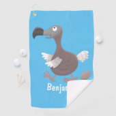 Funny dodo bird cartoon illustratie golfhanddoek (Insitu)