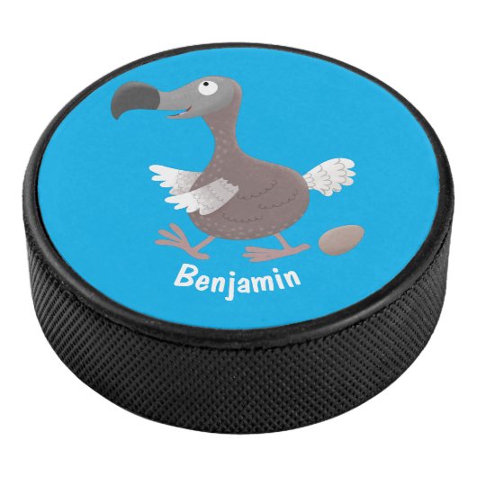 Funny dodo bird cartoon illustratie hockey puck (3/4)