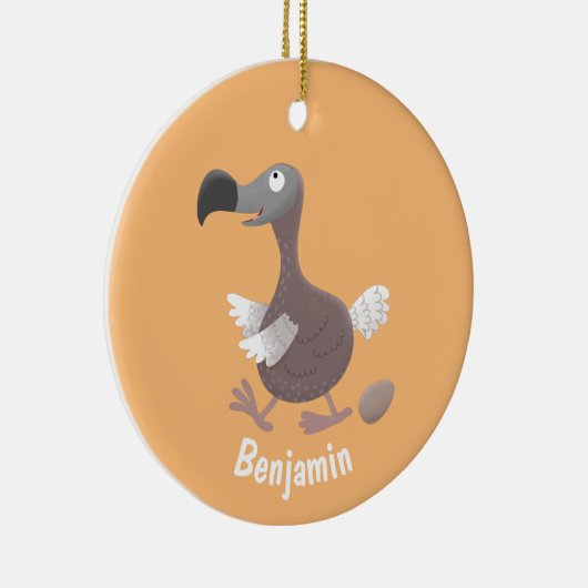 Funny dodo bird cartoon illustratie keramisch ornament (Rechts)