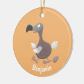 Funny dodo bird cartoon illustratie keramisch ornament (Links)