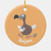 Funny dodo bird cartoon illustratie keramisch ornament (Achterkant)
