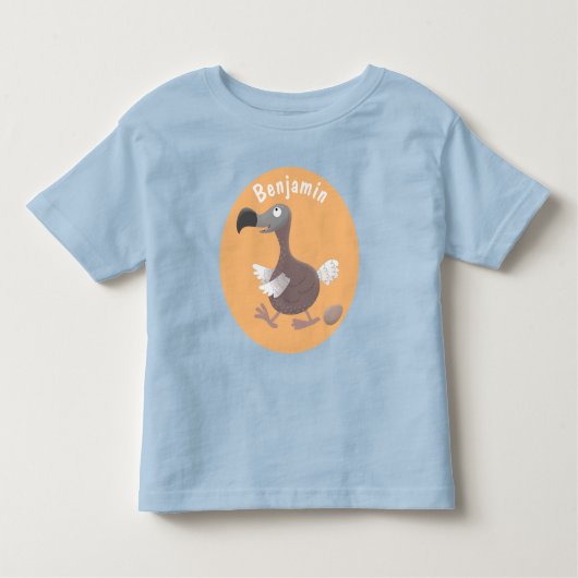 Funny dodo bird cartoon illustratie kinder shirts (Voorkant)