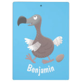 Funny dodo bird cartoon illustratie klembord (Achterkant)