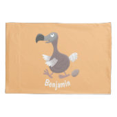 Funny dodo bird cartoon illustratie kussensloop (Achterkant)