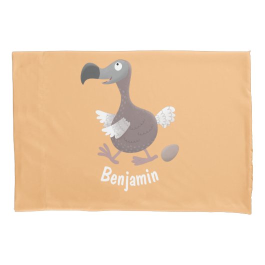 Funny dodo bird cartoon illustratie kussensloop (Voorkant)