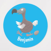 Funny dodo bird cartoon illustratie labels (Design 2)