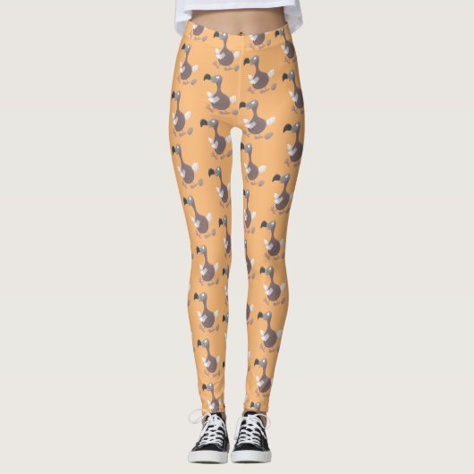 Funny dodo bird cartoon illustratie leggings (Voorkant)