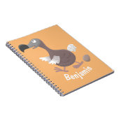 Funny dodo bird cartoon illustratie notitieboek (Rechterzijde)