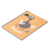 Funny dodo bird cartoon illustratie notitieboek (Linkerzijde)