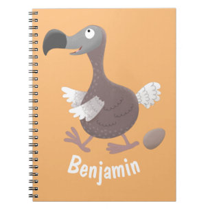 Funny dodo bird cartoon illustratie notitieboek