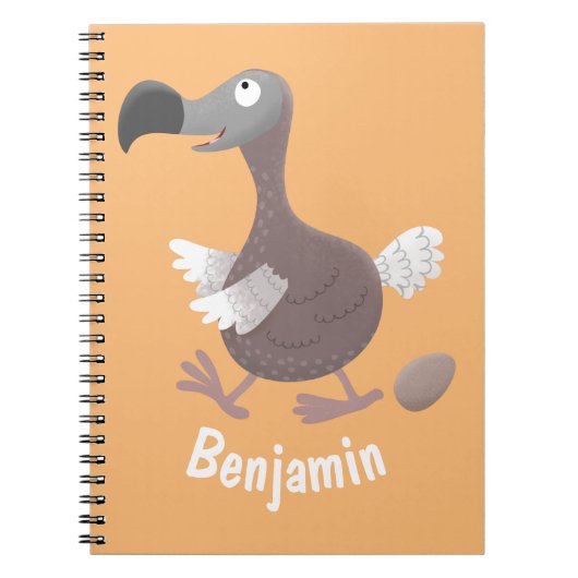 Funny dodo bird cartoon illustratie notitieboek (Voorkant)