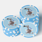 Funny dodo bird cartoon illustratie poker chips (Opstapeling)
