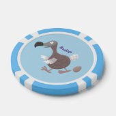 Funny dodo bird cartoon illustratie poker chips (Enkel)