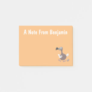 Funny dodo bird cartoon illustratie post-it® notes