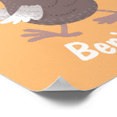 Funny dodo bird cartoon illustratie poster (Hoek)