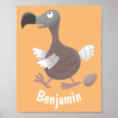 Funny dodo bird cartoon illustratie poster (Voorkant)